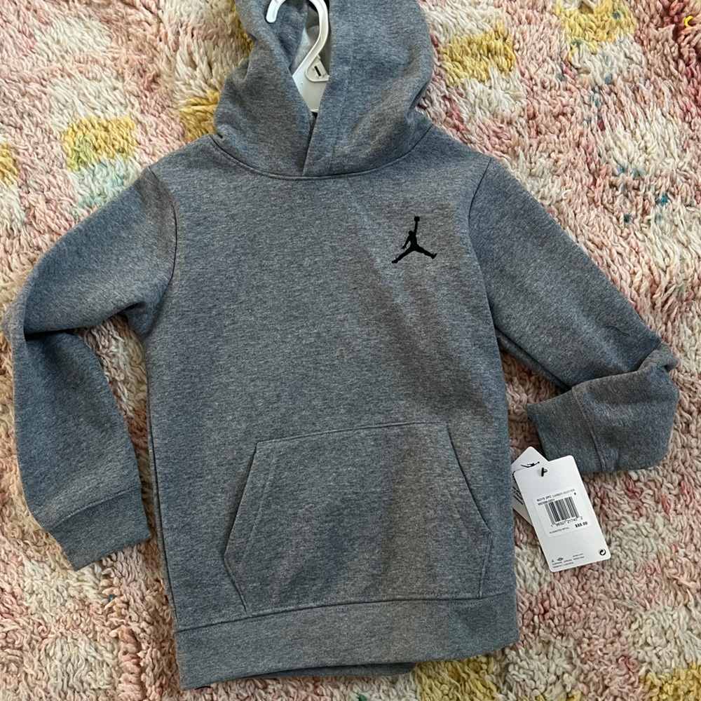 BNWT Nike Jordan Kids' Gray Pullover Hoodie 6y